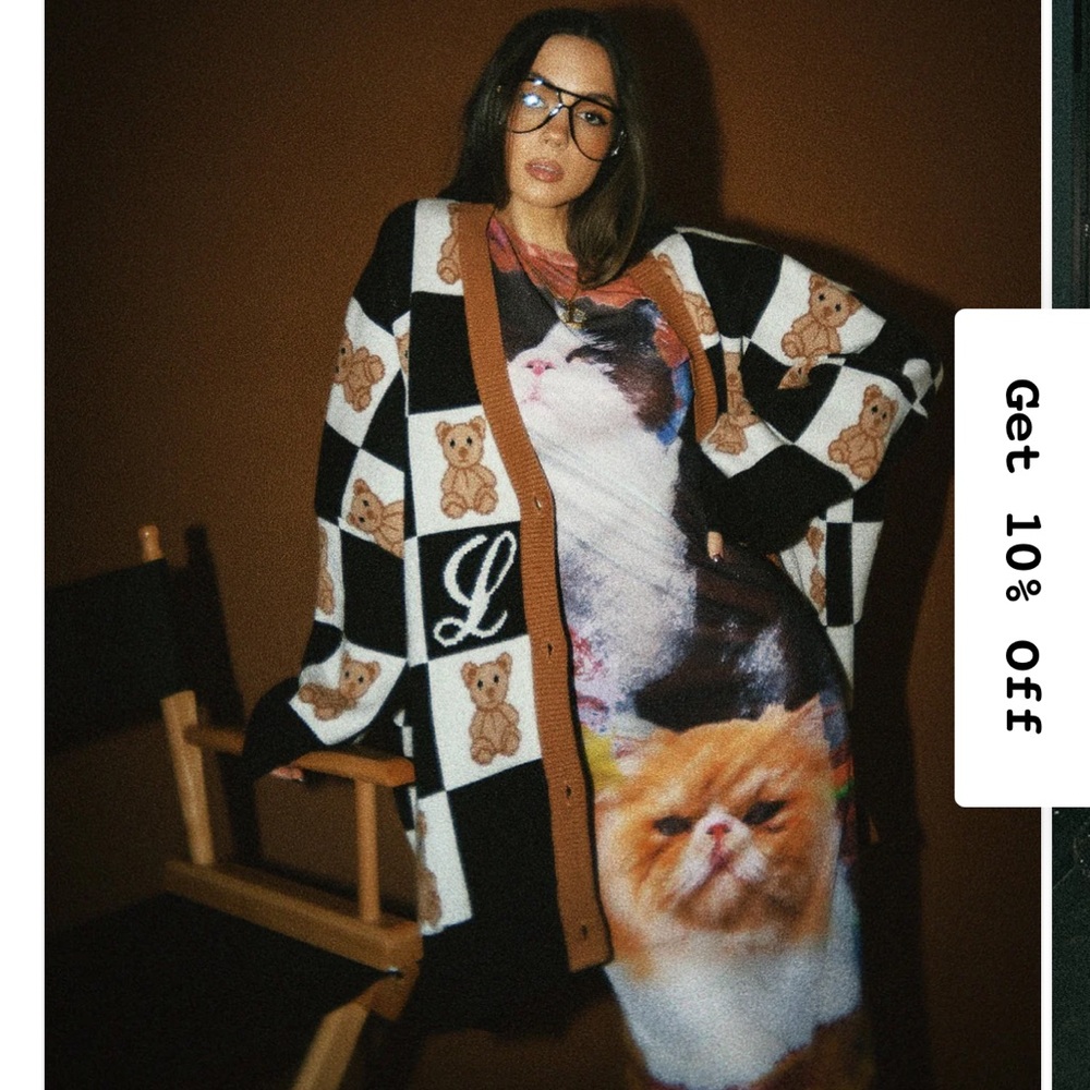 Don't Kill My Vibe Oversized Teddy Cardigan